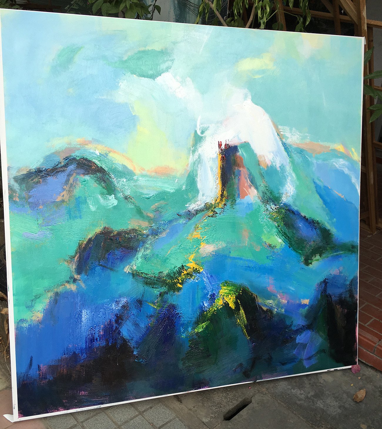 Palette Knife Abstract Mountains #L9A